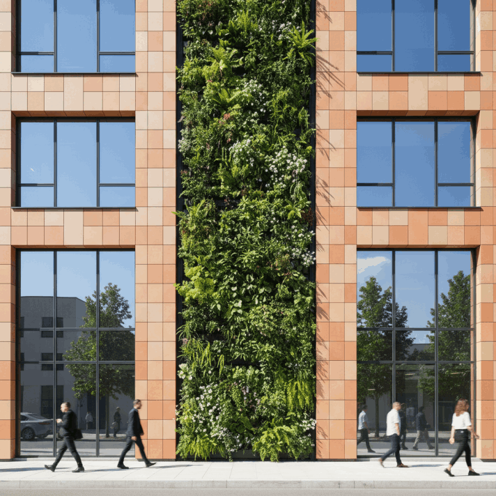 Fachada de edificio moderno con sistema de envolvente arquitectónica | Innova Cladding